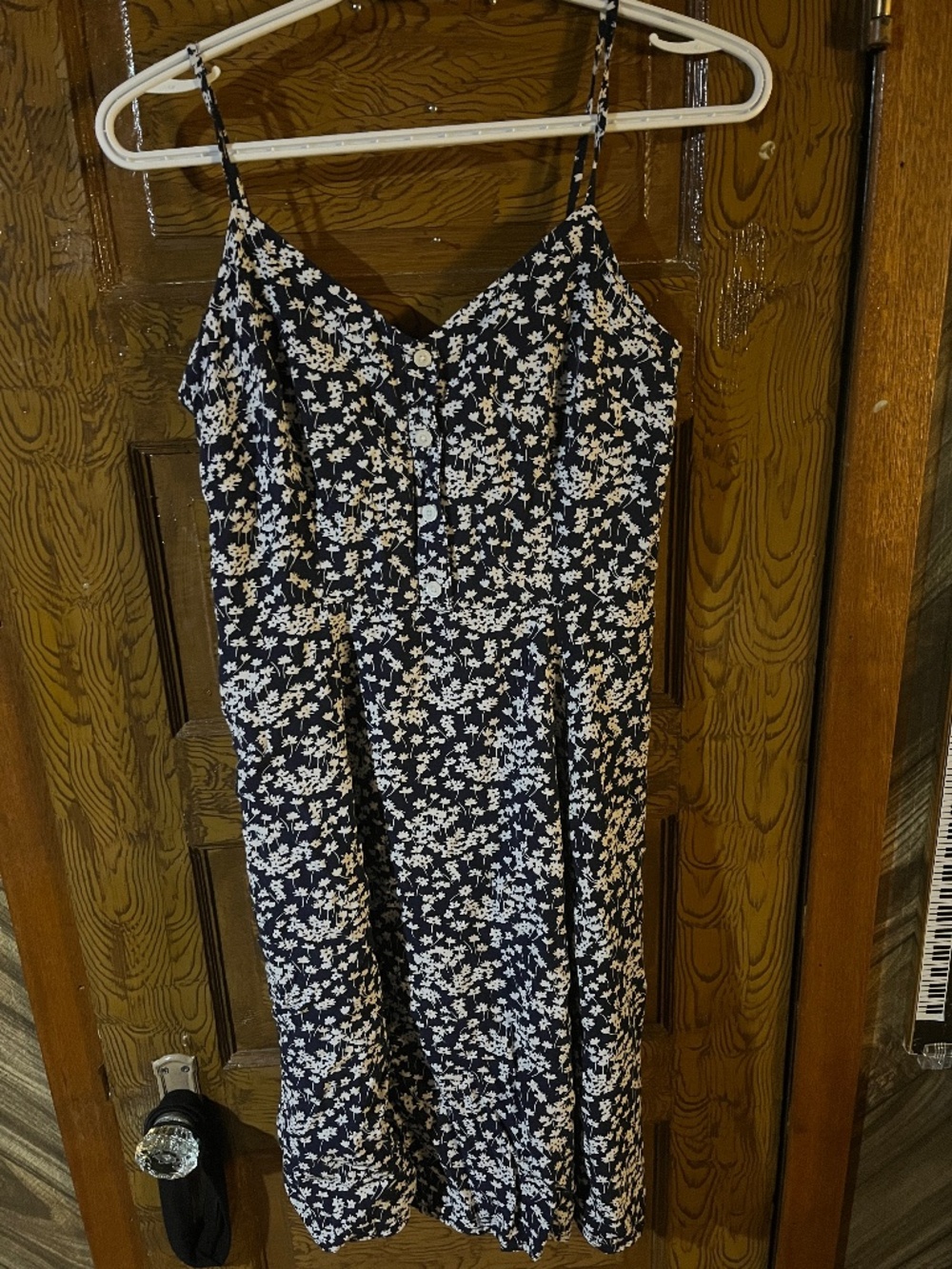 Gap summer dress navy white floral size 4